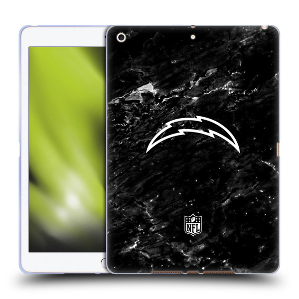 NFL Los Angeles Chargers Artwork Marble Soft Gel Case for Apple iPad 10.2 2019/2020/2021