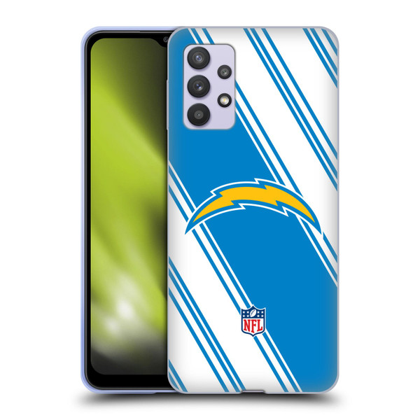 NFL Los Angeles Chargers Artwork Stripes Soft Gel Case for Samsung Galaxy A32 5G / M32 5G (2021)