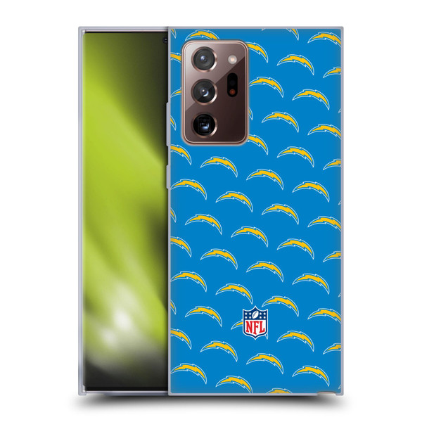 NFL Los Angeles Chargers Artwork Patterns Soft Gel Case for Samsung Galaxy Note20 Ultra / 5G