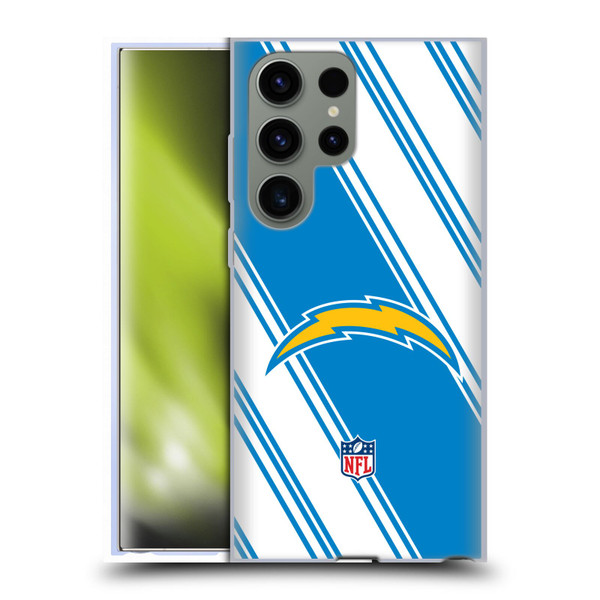 NFL Los Angeles Chargers Artwork Stripes Soft Gel Case for Samsung Galaxy S23 Ultra 5G