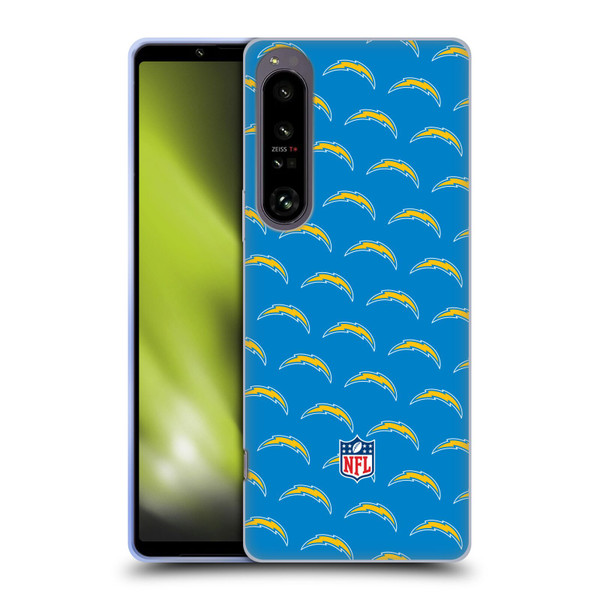 NFL Los Angeles Chargers Artwork Patterns Soft Gel Case for Sony Xperia 1 IV