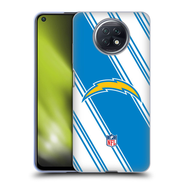 NFL Los Angeles Chargers Artwork Stripes Soft Gel Case for Xiaomi Redmi Note 9T 5G