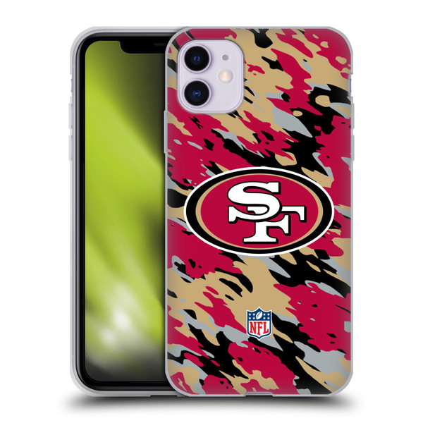 NFL San Francisco 49Ers Logo Camou Soft Gel Case for Apple iPhone 11