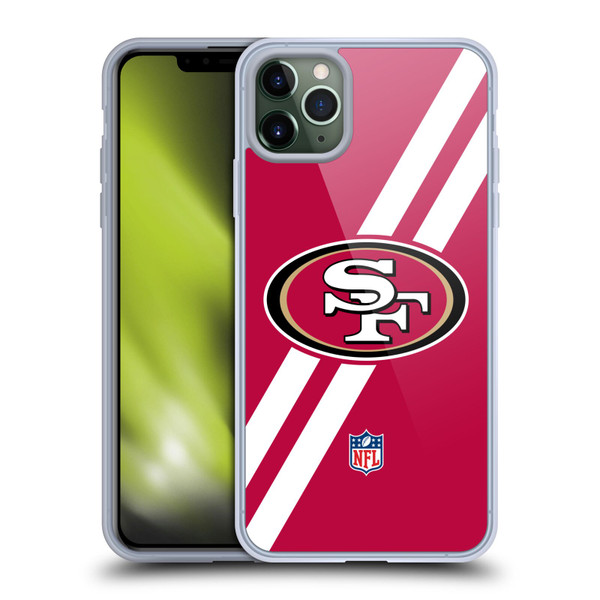 NFL San Francisco 49Ers Logo Stripes Soft Gel Case for Apple iPhone 11 Pro Max