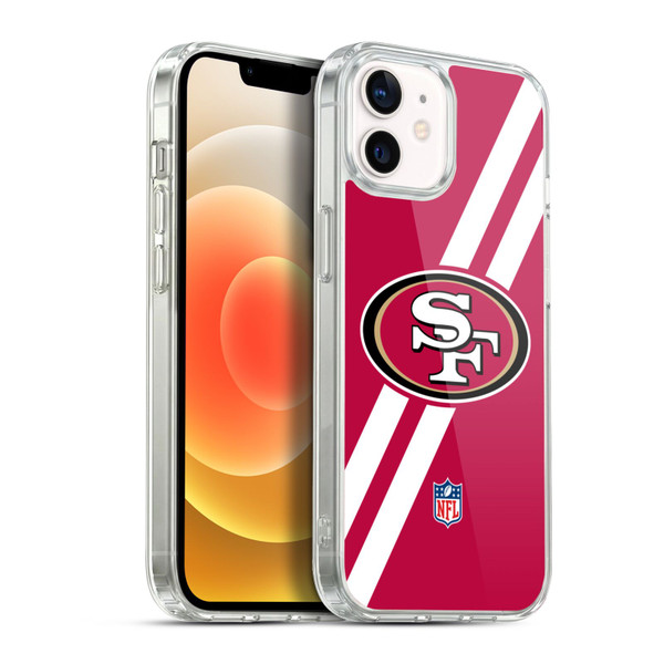 NFL San Francisco 49Ers Logo Stripes Soft Gel Case for Apple iPhone 12 / iPhone 12 Pro & MagSafe
