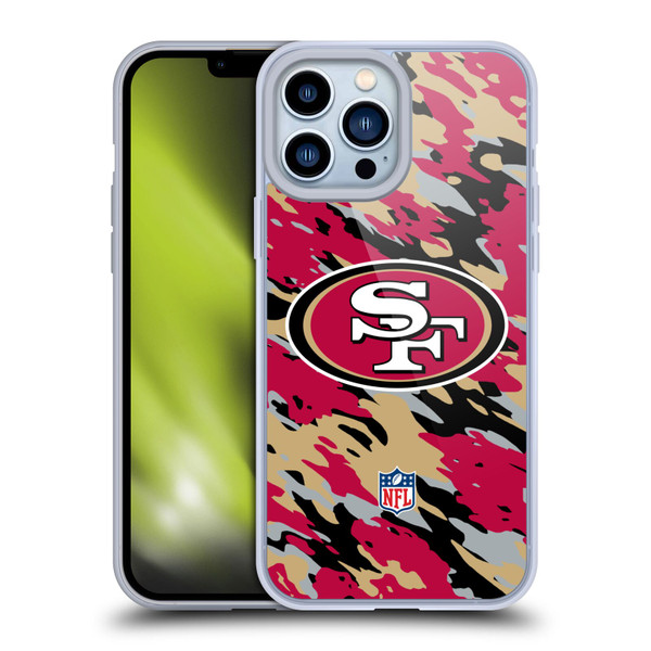 NFL San Francisco 49Ers Logo Camou Soft Gel Case for Apple iPhone 13 Pro Max