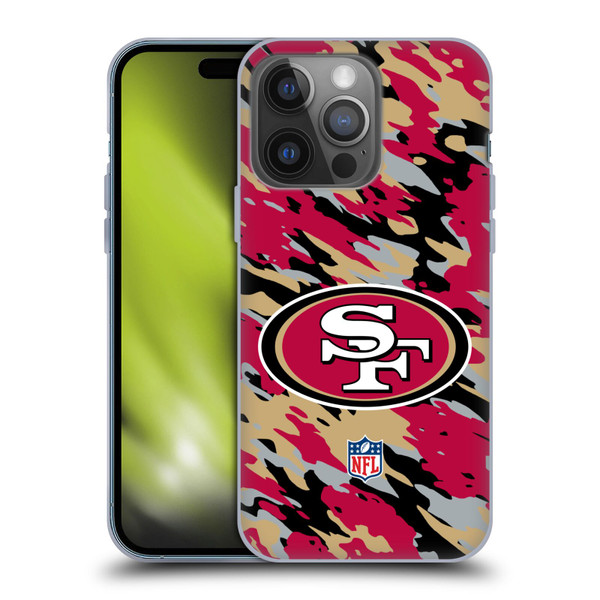 NFL San Francisco 49Ers Logo Camou Soft Gel Case for Apple iPhone 14 Pro