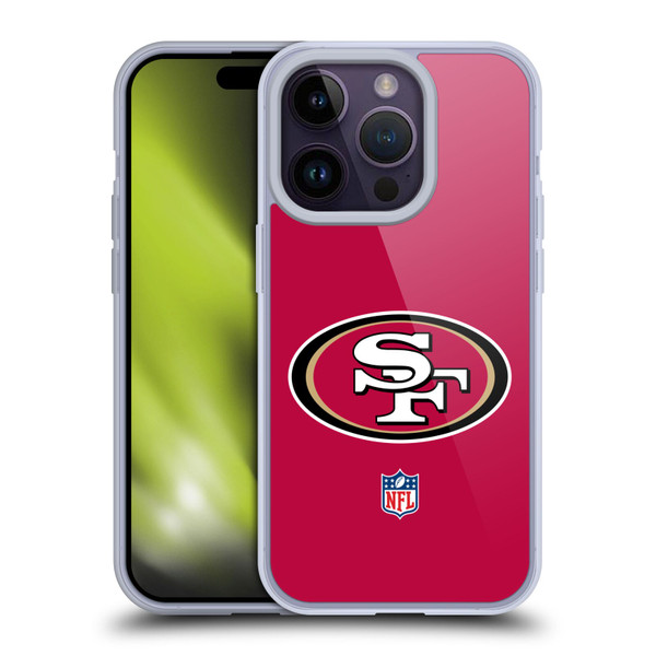 NFL San Francisco 49Ers Logo Plain Soft Gel Case for Apple iPhone 14 Pro