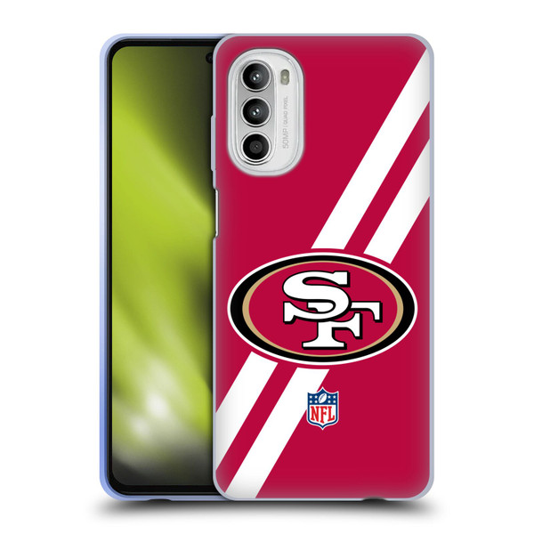 NFL San Francisco 49Ers Logo Stripes Soft Gel Case for Motorola Moto G52