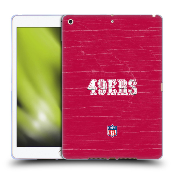 NFL San Francisco 49Ers Logo Distressed Look Soft Gel Case for Apple iPad 10.2 2019/2020/2021