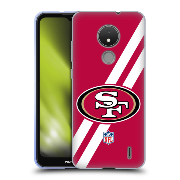 NFL San Francisco 49Ers Logo Stripes Soft Gel Case for Nokia C21