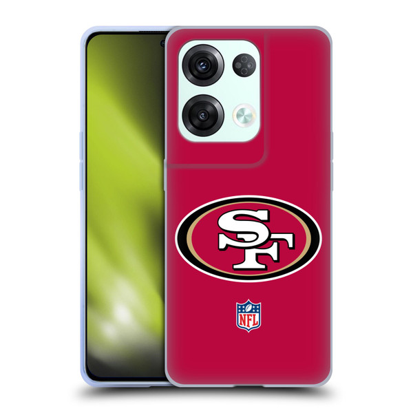 NFL San Francisco 49Ers Logo Plain Soft Gel Case for OPPO Reno8 Pro