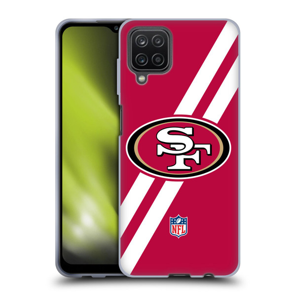 NFL San Francisco 49Ers Logo Stripes Soft Gel Case for Samsung Galaxy A12 (2020)