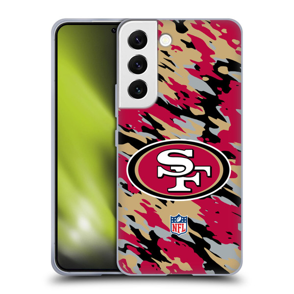 NFL San Francisco 49Ers Logo Camou Soft Gel Case for Samsung Galaxy S22 5G