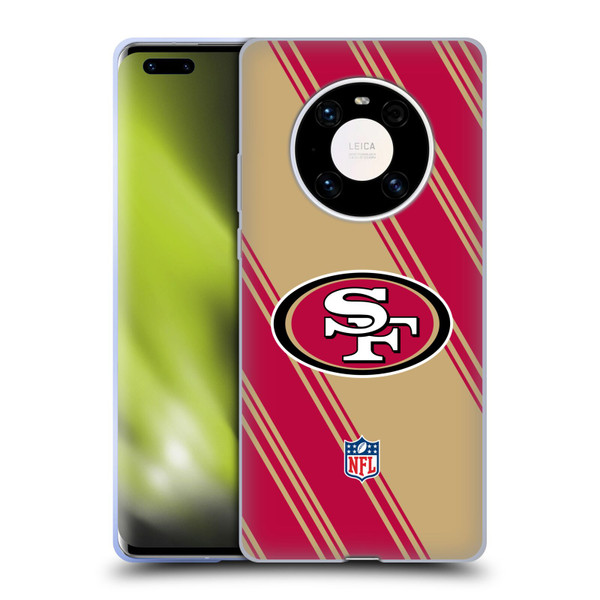 NFL San Francisco 49ers Artwork Stripes Soft Gel Case for Huawei Mate 40 Pro 5G