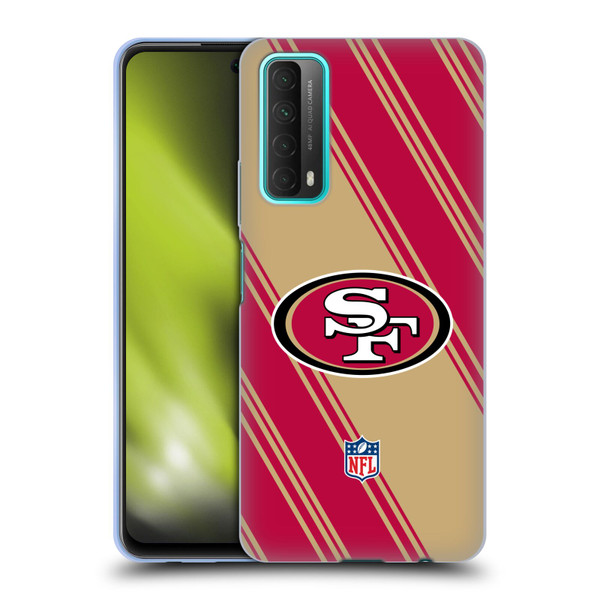 NFL San Francisco 49ers Artwork Stripes Soft Gel Case for Huawei P Smart (2021)