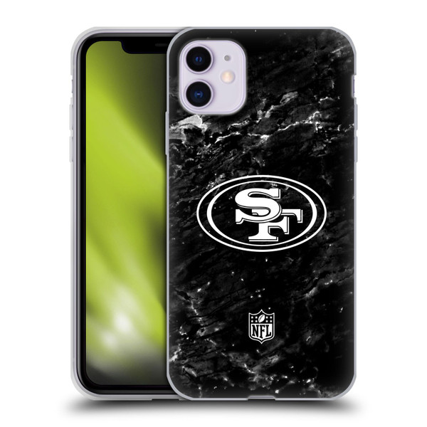 NFL San Francisco 49ers Artwork Marble Soft Gel Case for Apple iPhone 11