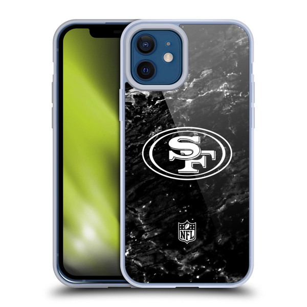 NFL San Francisco 49ers Artwork Marble Soft Gel Case for Apple iPhone 12 / iPhone 12 Pro