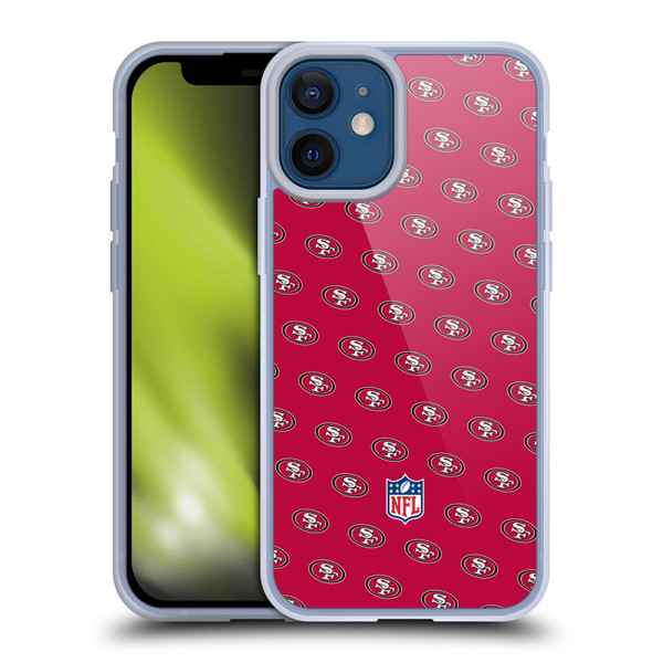 NFL San Francisco 49ers Artwork Patterns Soft Gel Case for Apple iPhone 12 Mini