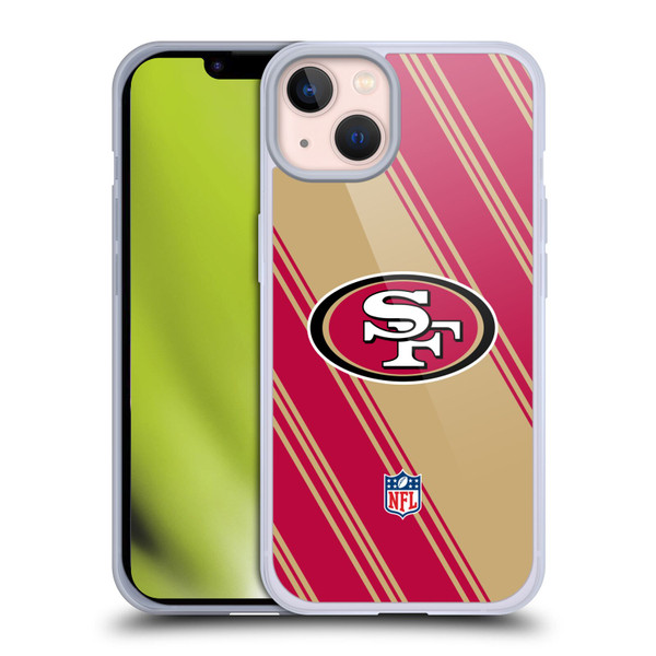 NFL San Francisco 49ers Artwork Stripes Soft Gel Case for Apple iPhone 13