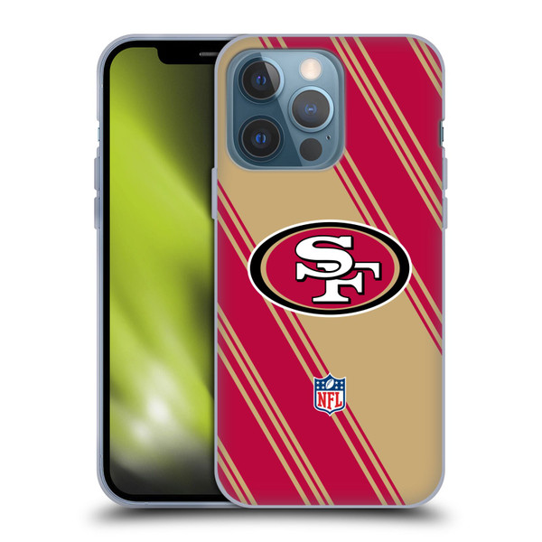 NFL San Francisco 49ers Artwork Stripes Soft Gel Case for Apple iPhone 13 Pro