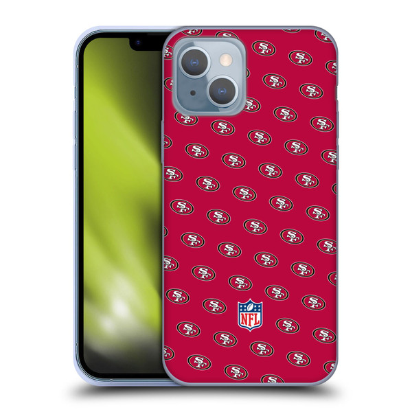 NFL San Francisco 49ers Artwork Patterns Soft Gel Case for Apple iPhone 14