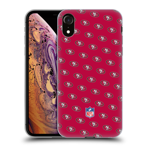 NFL San Francisco 49ers Artwork Patterns Soft Gel Case for Apple iPhone XR