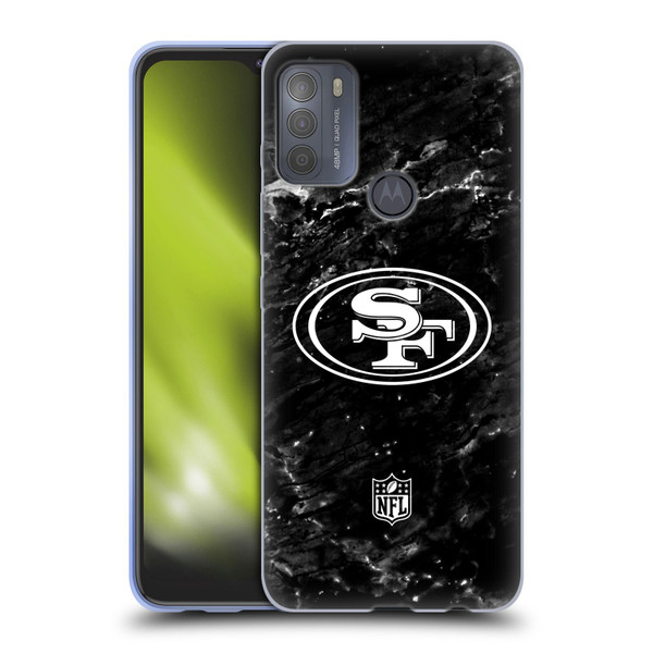 NFL San Francisco 49ers Artwork Marble Soft Gel Case for Motorola Moto G50