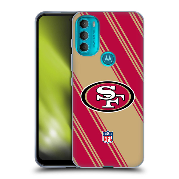 NFL San Francisco 49ers Artwork Stripes Soft Gel Case for Motorola Moto G71 5G
