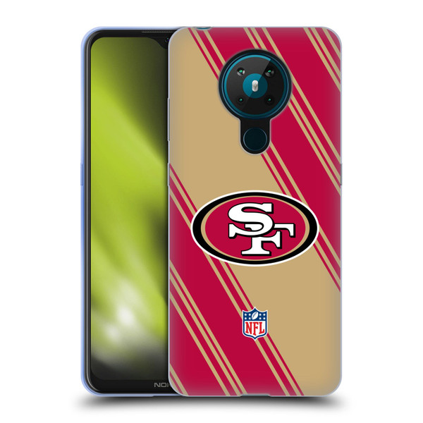 NFL San Francisco 49ers Artwork Stripes Soft Gel Case for Nokia 5.3