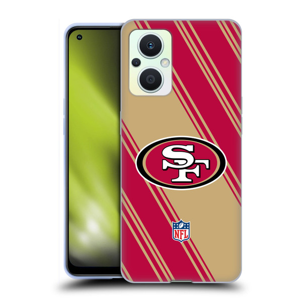 NFL San Francisco 49ers Artwork Stripes Soft Gel Case for OPPO Reno8 Lite