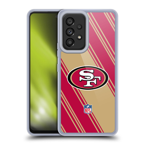 NFL San Francisco 49ers Artwork Stripes Soft Gel Case for Samsung Galaxy A53 5G (2022)