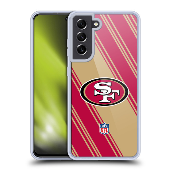 NFL San Francisco 49ers Artwork Stripes Soft Gel Case for Samsung Galaxy S21 FE 5G