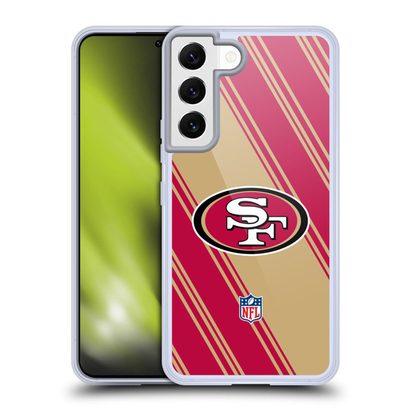 NFL San Francisco 49ers Artwork Stripes Soft Gel Case for Samsung Galaxy S22 5G