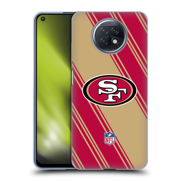 NFL San Francisco 49ers Artwork Stripes Soft Gel Case for Xiaomi Redmi Note 9T 5G