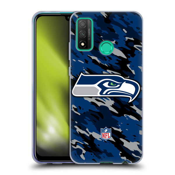 NFL Seattle Seahawks Logo Camou Soft Gel Case for Huawei P Smart (2020)