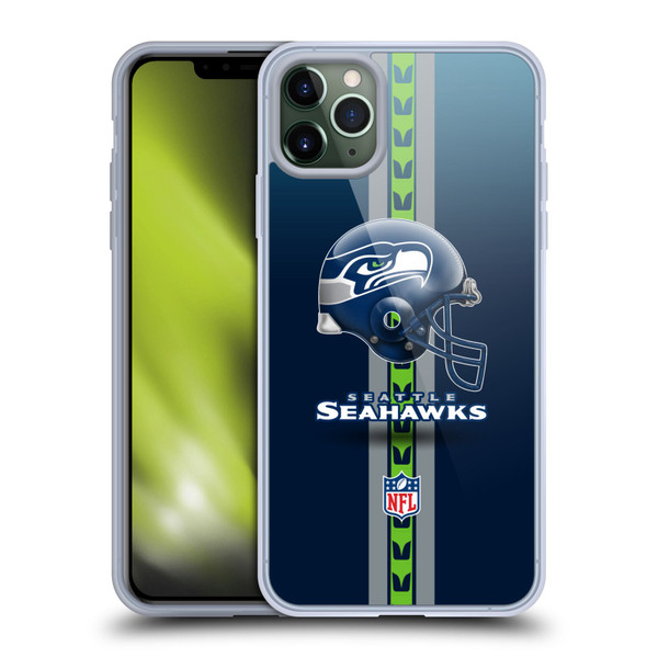 NFL Seattle Seahawks Logo Helmet Soft Gel Case for Apple iPhone 11 Pro Max