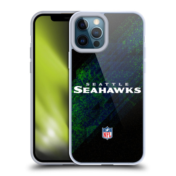 NFL Seattle Seahawks Logo Blur Soft Gel Case for Apple iPhone 12 Pro Max