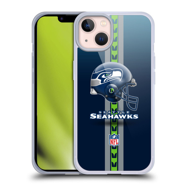 NFL Seattle Seahawks Logo Helmet Soft Gel Case for Apple iPhone 13