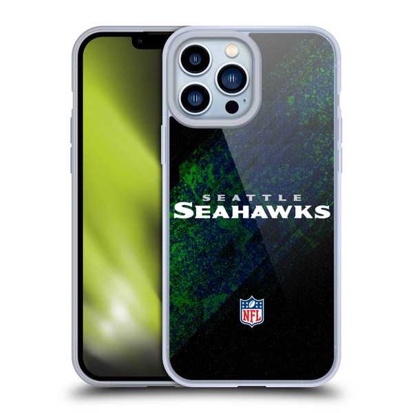 NFL Seattle Seahawks Logo Blur Soft Gel Case for Apple iPhone 13 Pro Max