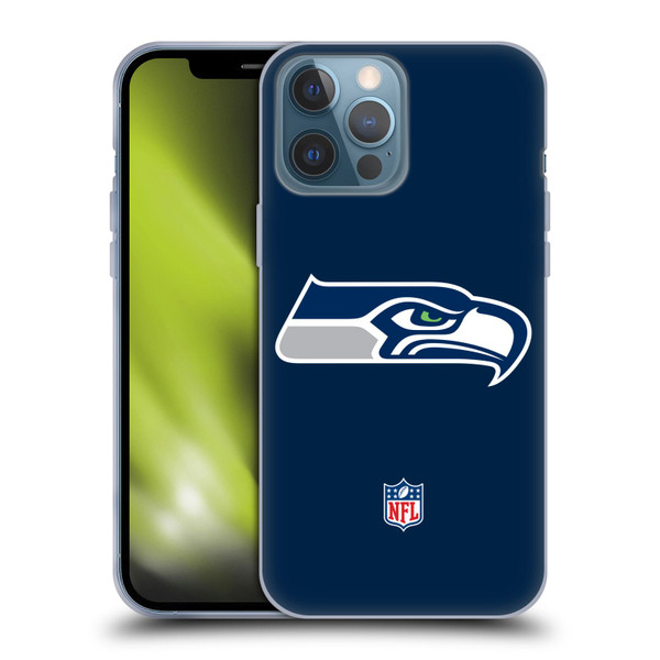 NFL Seattle Seahawks Logo Plain Soft Gel Case for Apple iPhone 13 Pro Max