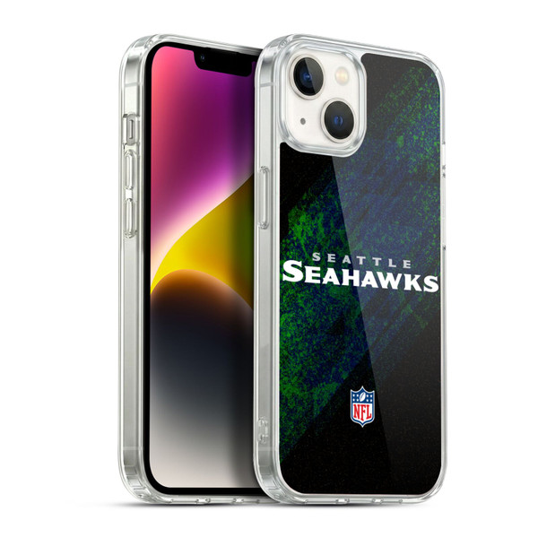NFL Seattle Seahawks Logo Blur Soft Gel Case for Apple iPhone 14 Plus & MagSafe