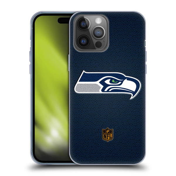 NFL Seattle Seahawks Logo Football Soft Gel Case for Apple iPhone 14 Pro Max