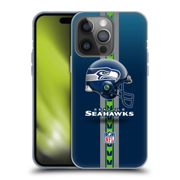 NFL Seattle Seahawks Logo Helmet Soft Gel Case for Apple iPhone 14 Pro