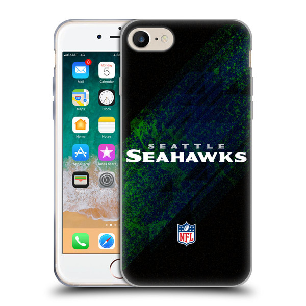 NFL Seattle Seahawks Logo Blur Soft Gel Case for Apple iPhone 7 / 8 / SE 2020 & 2022