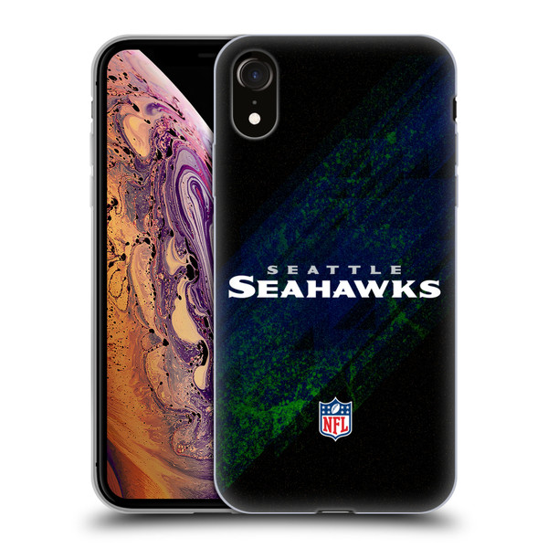 NFL Seattle Seahawks Logo Blur Soft Gel Case for Apple iPhone XR