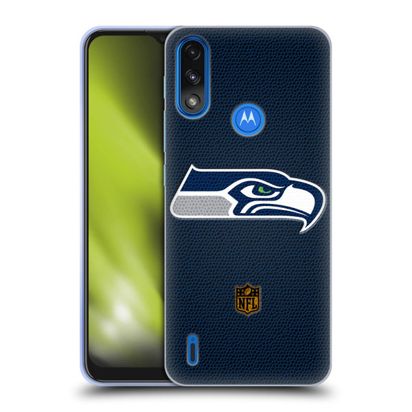 NFL Seattle Seahawks Logo Football Soft Gel Case for Motorola Moto E7 Power / Moto E7i Power