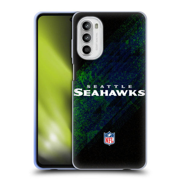 NFL Seattle Seahawks Logo Blur Soft Gel Case for Motorola Moto G52
