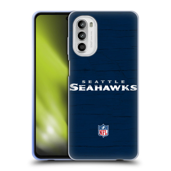 NFL Seattle Seahawks Logo Distressed Look Soft Gel Case for Motorola Moto G52