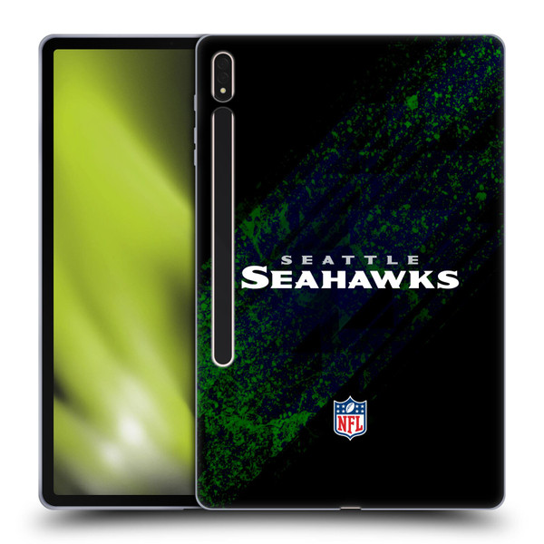 NFL Seattle Seahawks Logo Blur Soft Gel Case for Samsung Galaxy Tab S8 Plus